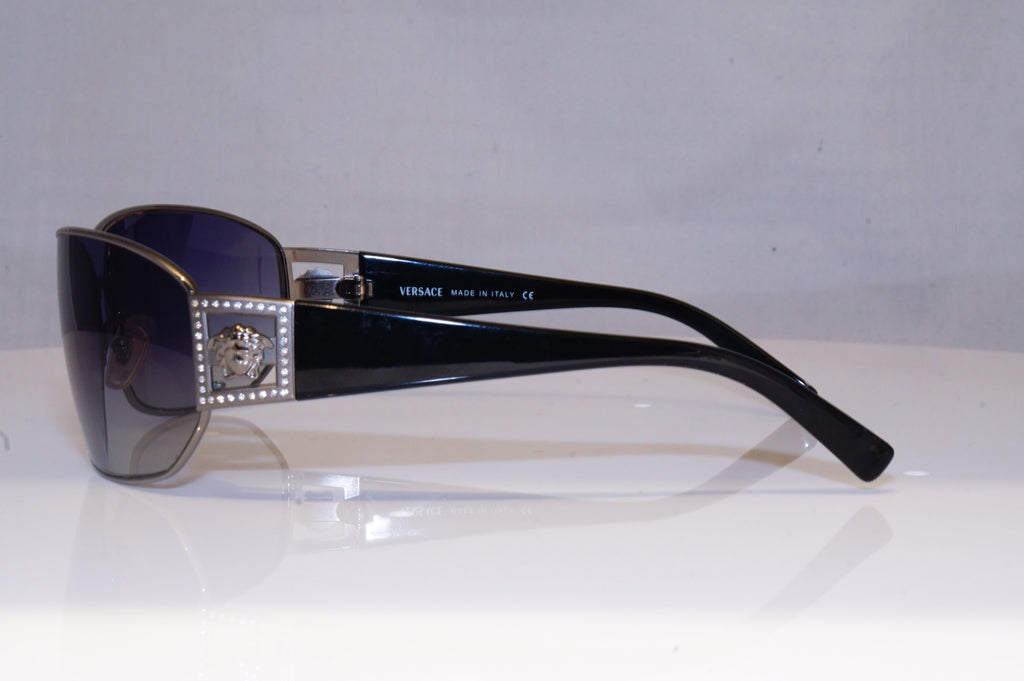 VERSACE Mens Diamante Designer Sunglasses Black Wrap 2031-B 1001/11 19437