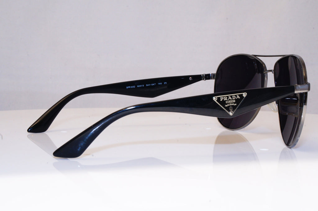 PRADA Mens Designer Sunglasses Black Aviator SPR 53Q 5AV-0A7 17163