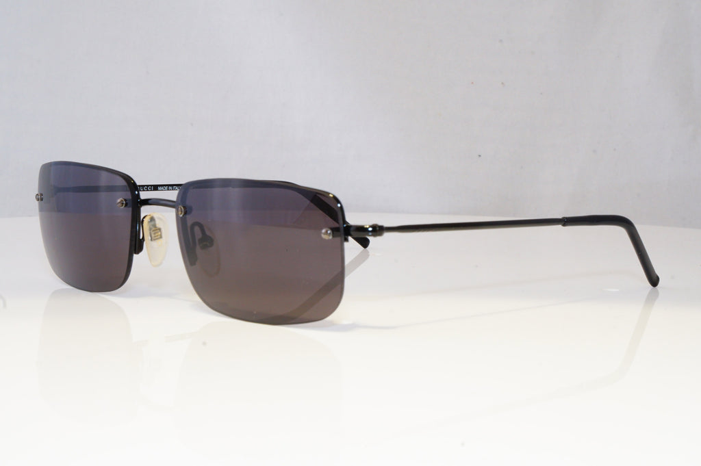 GUCCI Mens Vintage 1990 Designer Sunglasses Black Rectangle GG 1675 006 20636