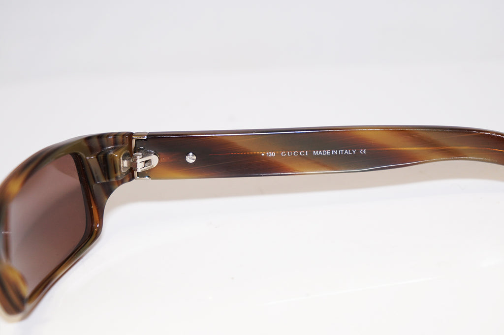 GUCCI 1990 Vintage Mens Designer Sunglasses Brown Rectangle GG 1444 5T7 16082