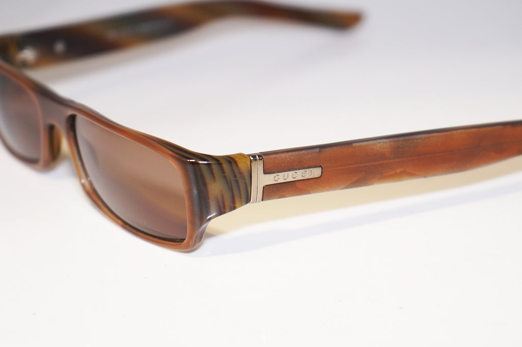 GUCCI 1990 Vintage Mens Designer Sunglasses Brown Rectangle GG 1444 5T7 16082