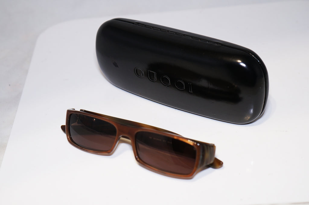 GUCCI 1990 Vintage Mens Designer Sunglasses Brown Rectangle GG 1444 5T7 16082