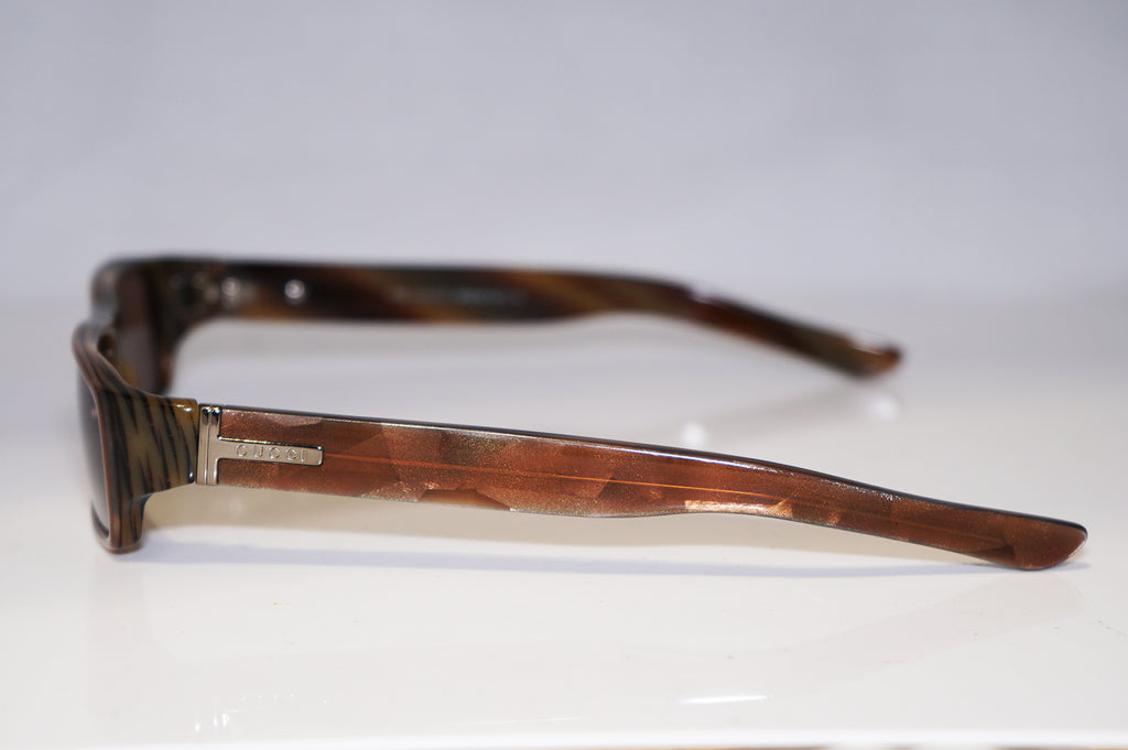 GUCCI 1990 Vintage Mens Designer Sunglasses Brown Rectangle GG 1444 5T7 16082
