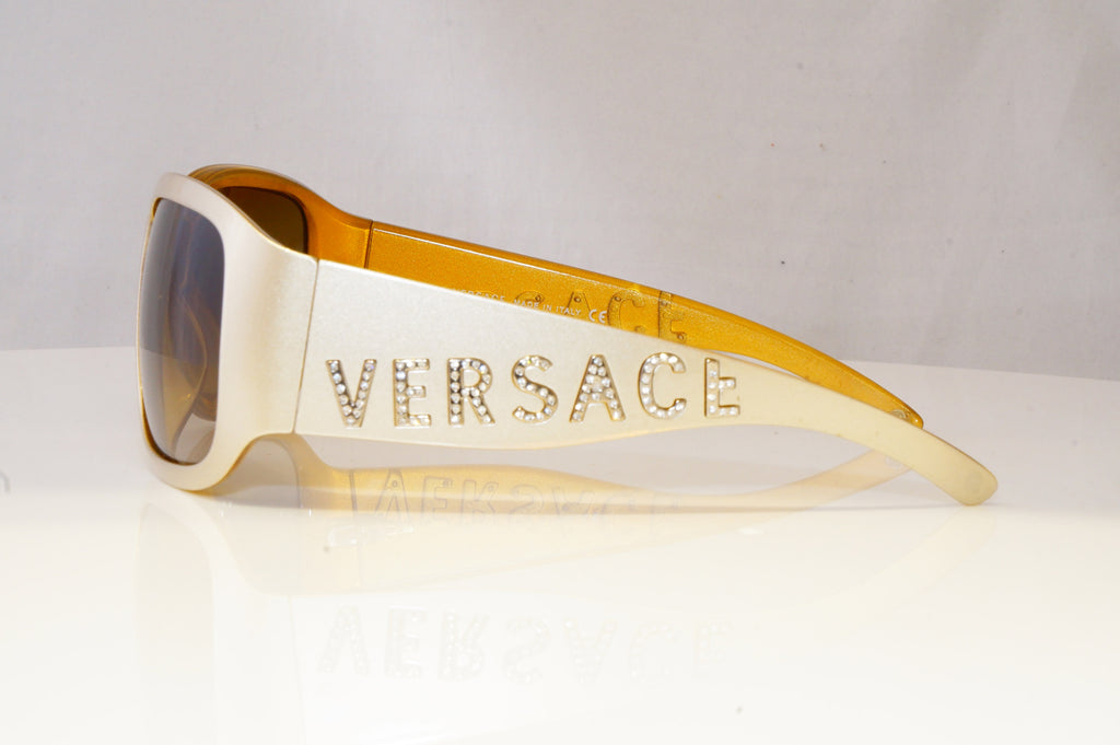 VERSACE Mens Diamante Designer Sunglasses Gold Square 4131-B 719/13 20648