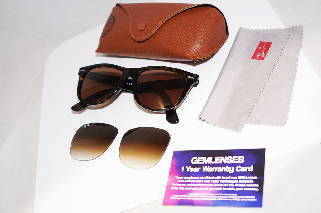 RAY-BAN Mens Unisex Designer Sunglasses Brown Wayfarer RB 2140 902/51 14759