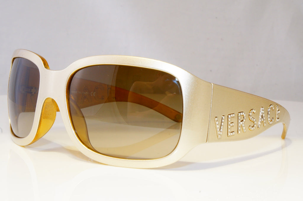 VERSACE Mens Diamante Designer Sunglasses Gold Square 4131-B 719/13 20648