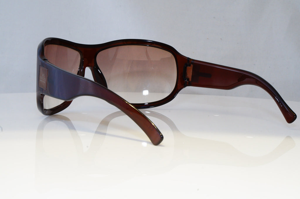 GUCCI Mens Womens Oversized Designer Sunglasses Brown Wrap GG 1562 REM5U 20655