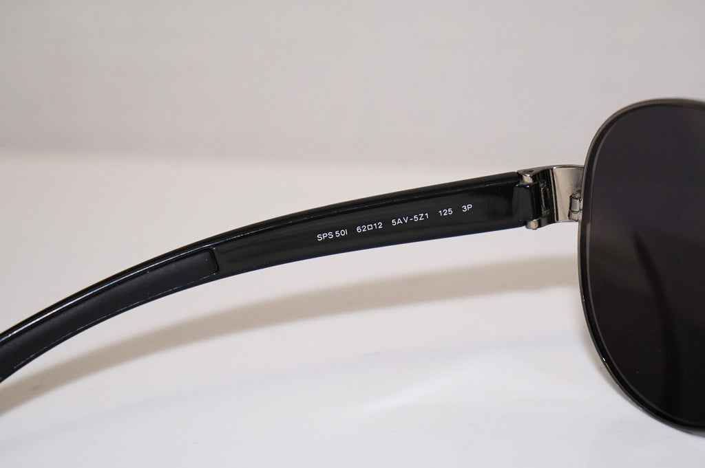 PRADA Mens Designer Sunglasses Black Aviator SPS 50I 5AV-5Z1 14421