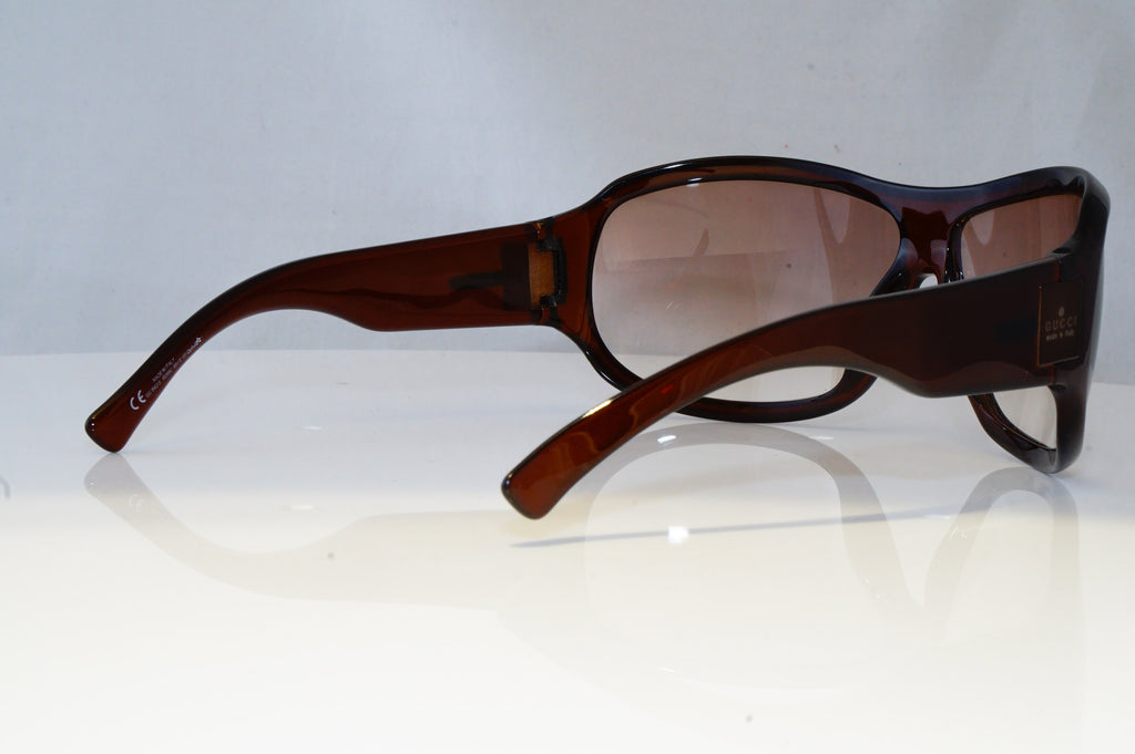 GUCCI Mens Womens Oversized Designer Sunglasses Brown Wrap GG 1562 REM5U 20655