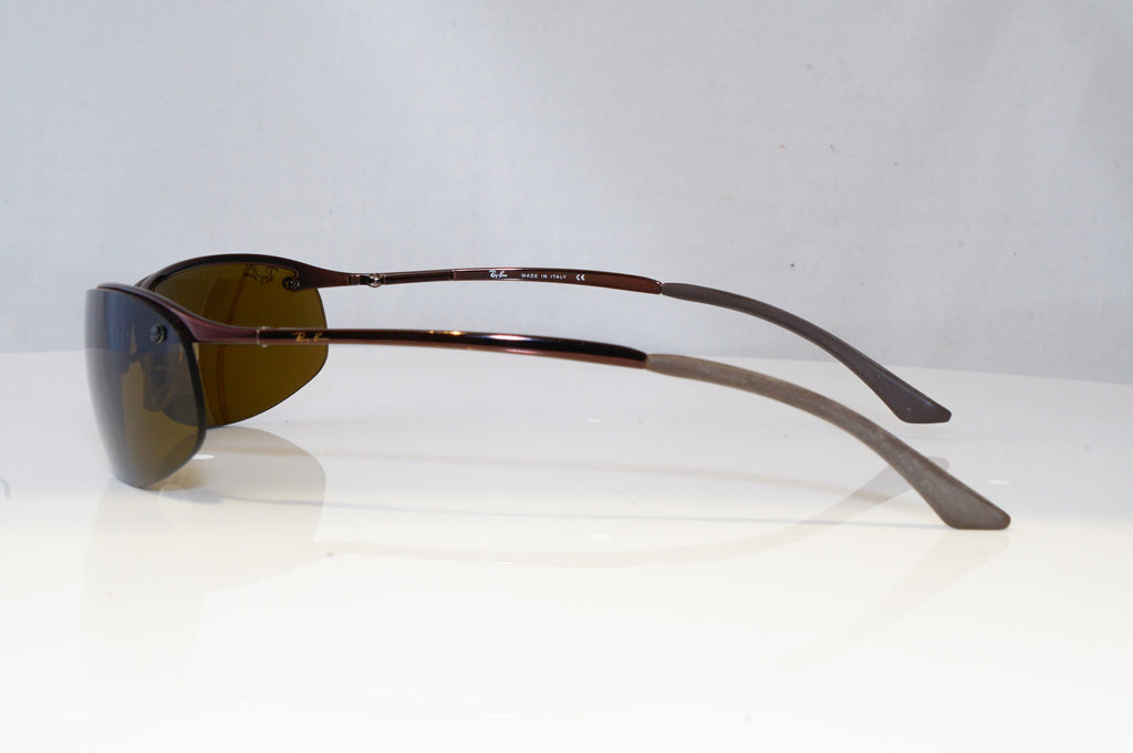 RAY-BAN Mens Designer Sunglasses Brown Rectangle FLIGHT RB 3179 014/73 20640