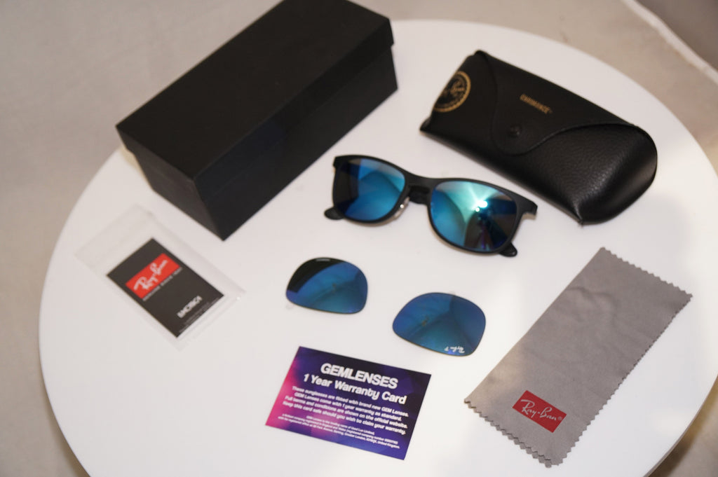 RAY-BAN Mens Polarized Mirror Boxed Designer Sunglasses CHROMANCE RB 4263 17244