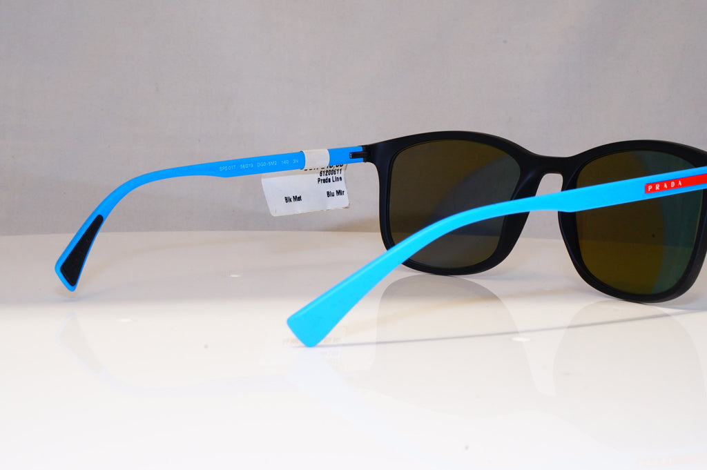 PRADA Mens Mirror Boxed Sunglasses Blue Rectangle BLACK SPS 01T DG0-5M2 17905