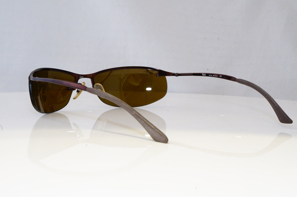 RAY-BAN Mens Designer Sunglasses Brown Rectangle FLIGHT RB 3179 014/73 20640