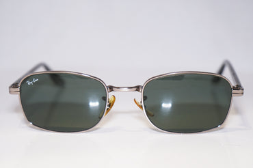 RAY-BAN 1990 Vintage Mens Designer Sunglasses Silver Rectangle W2189 RQAW 16093