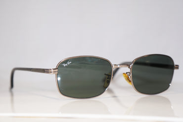 RAY-BAN 1990 Vintage Mens Designer Sunglasses Silver Rectangle W2189 RQAW 16093
