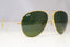 RAY-BAN Mens Vintage Designer Sunglasses Gold Pilot AVIATOR BAUSCH LOMB 20642