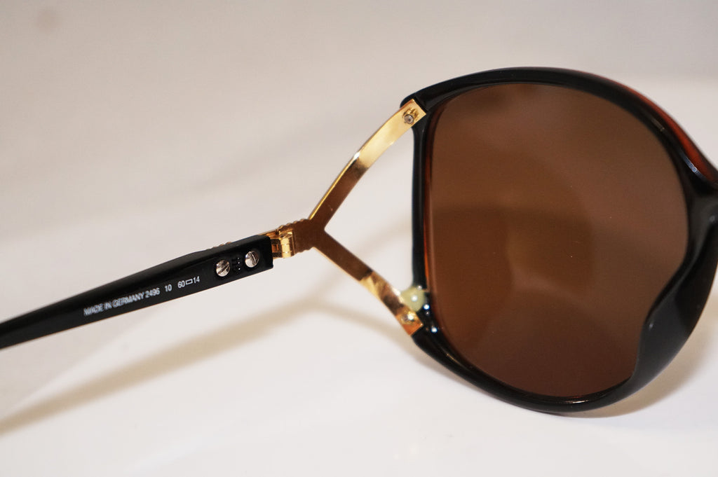 DIOR 1990 Vintage Womens Designer Sunglasses Brown Square 2496 10 14405