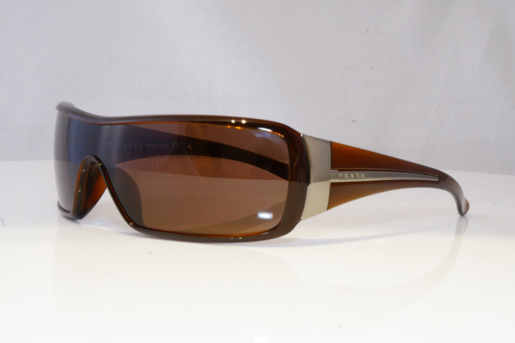 PRADA Mens Designer Sunglasses Brown Shield TINY RIGHT SPR 03H 7JQ-8C1 20630