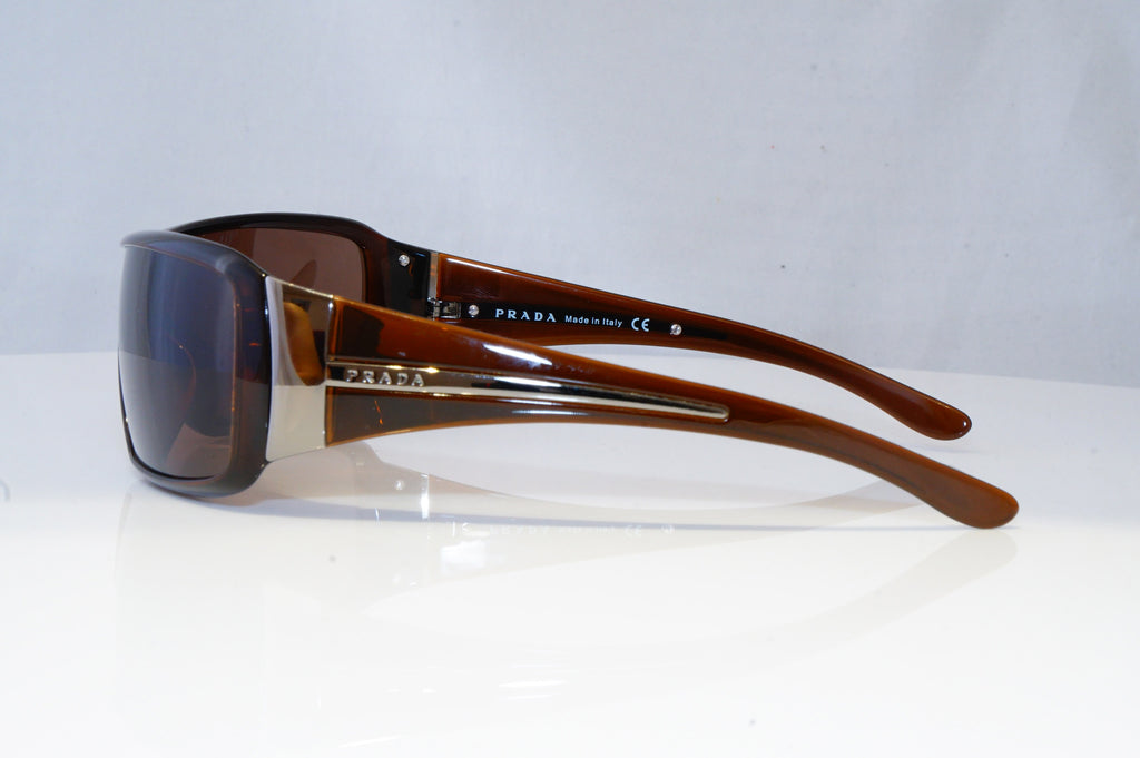 PRADA Mens Designer Sunglasses Brown Shield TINY RIGHT SPR 03H 7JQ-8C1 20630