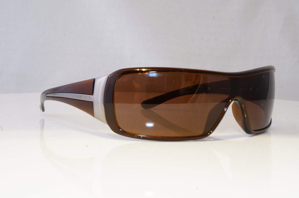 PRADA Mens Designer Sunglasses Brown Shield TINY RIGHT SPR 03H 7JQ-8C1 20630