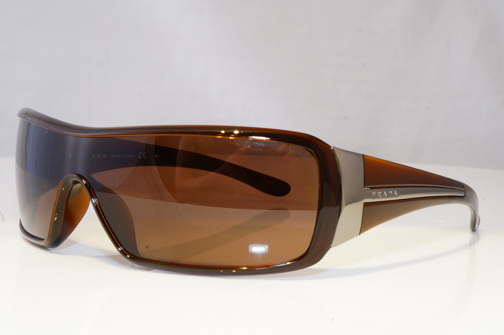 PRADA Mens Designer Sunglasses Brown Shield TINY RIGHT SPR 03H 7JQ-8C1 20630