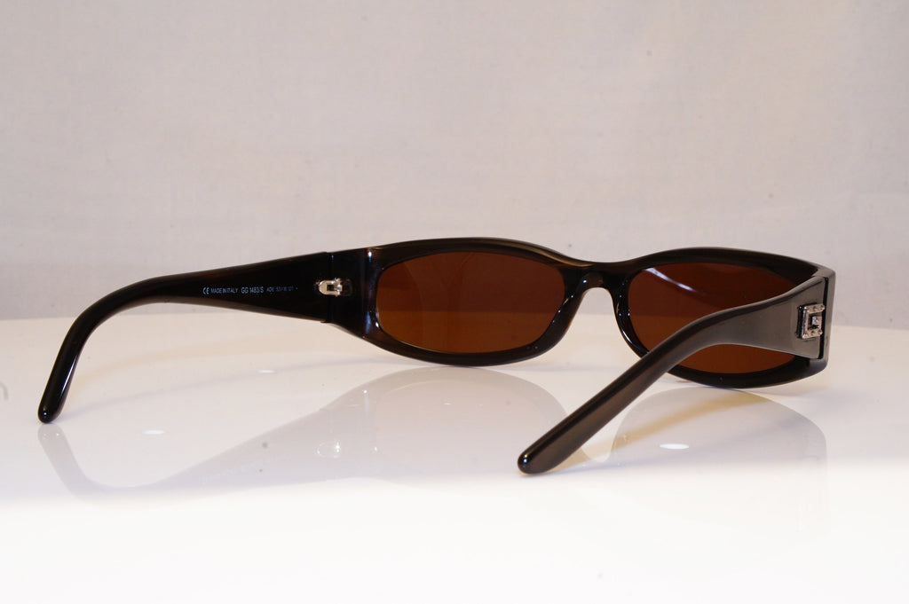 GUCCI Womens Vintage 1990 Designer Sunglasses Brown Rectangle GG 1483 AD6 17415