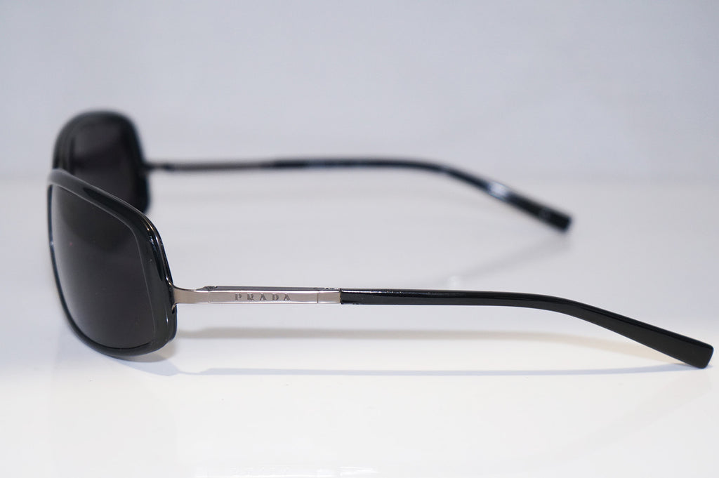 PRADA 1990 Vintage Mens Designer Sunglasses Black Rectangle SPR 02B 1AB1A1 14902