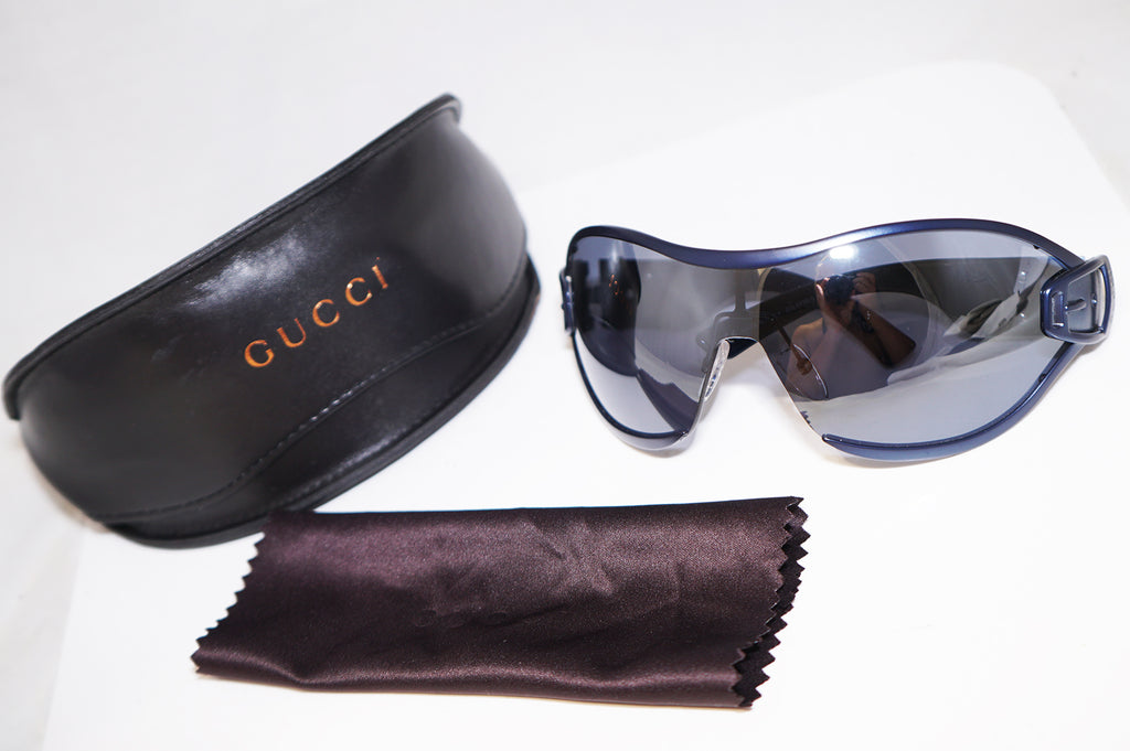 GUCCI Womens Designer Oversized Sunglasses Blue Shield GG 2738 KQFH0 16069