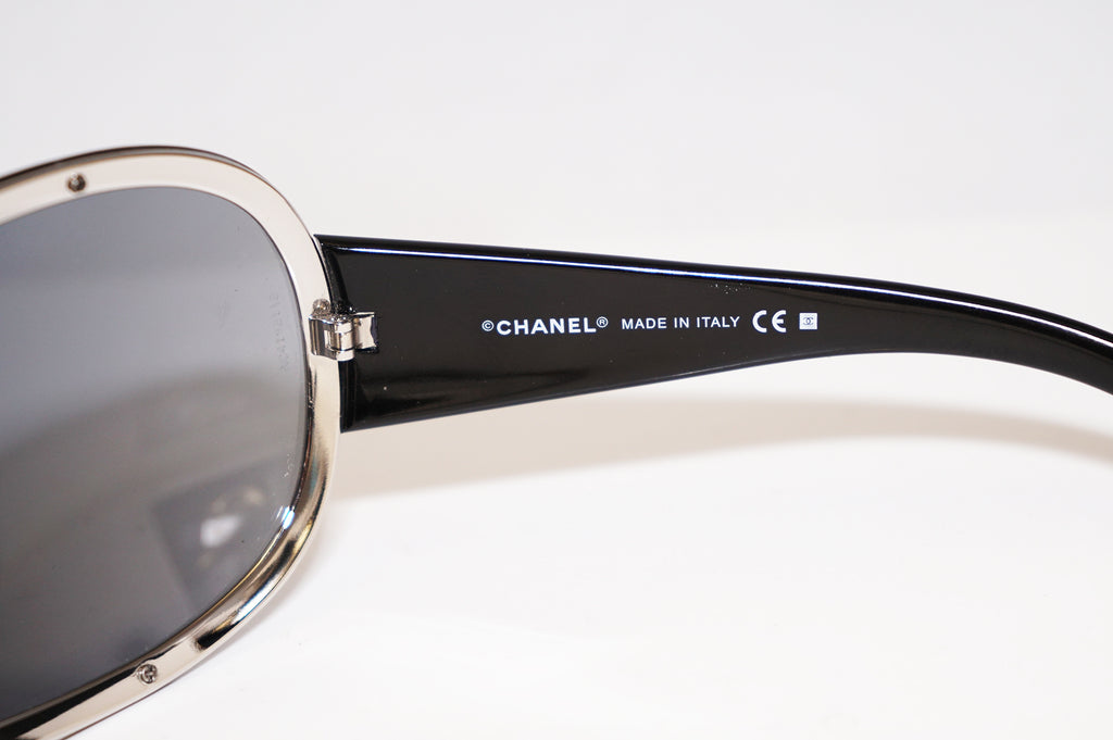 CHANEL Boxed Womens Designer Diamante Sunglasses Black Shield 4148 C127/87 15994
