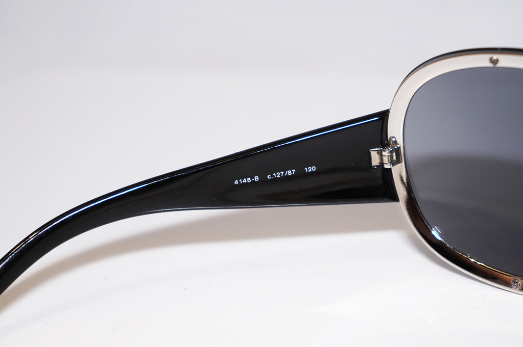 CHANEL Boxed Womens Designer Diamante Sunglasses Black Shield 4148 C127/87 15994