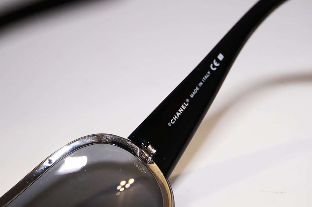 CHANEL Boxed Womens Designer Diamante Sunglasses Black Shield 4148 C127/87 15994