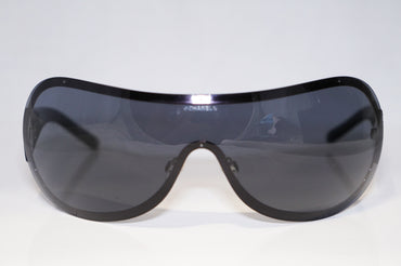 CHANEL Boxed Womens Designer Diamante Sunglasses Black Shield 4148 C127/87 15994