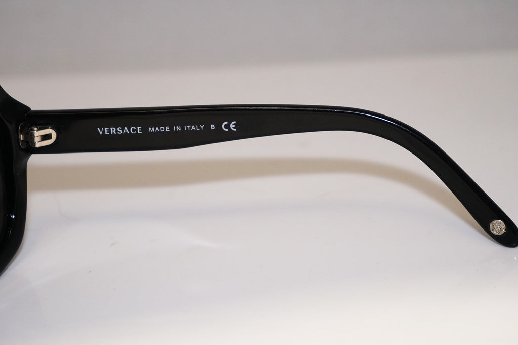 VERSACE Womens Designer Crystal Sunglasses Black Oversized MOD 4183 GB1/13 14586