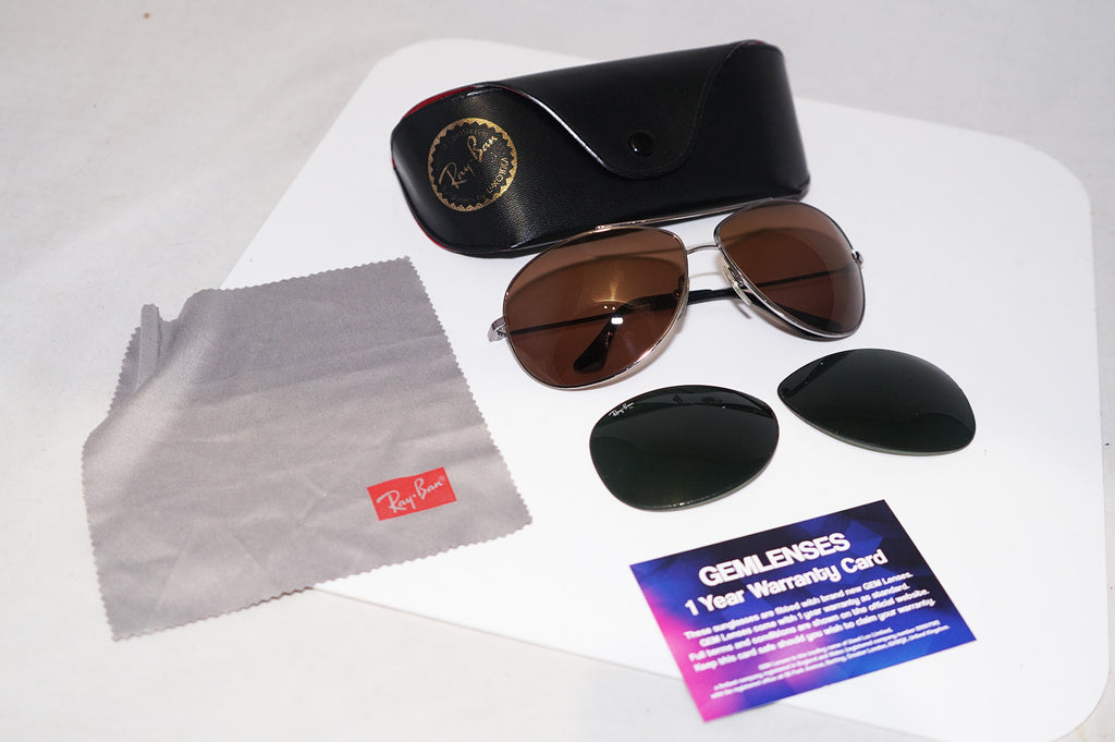 RAY-BAN Mens Designer Sunglasses Silver Aviator RB 3293 004/71 14625
