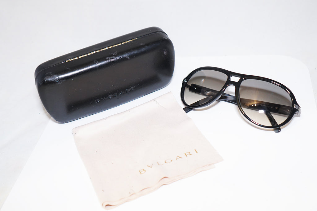 BVLGARI Mens Designer Sunglasses Black Aviator 7005 501/32 15988