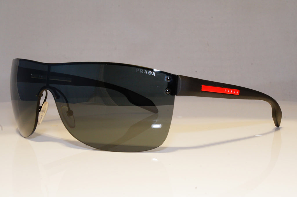 PRADA Mens Designer Sunglasses Black Shield SPS 52Q 1AB-1A1 19526