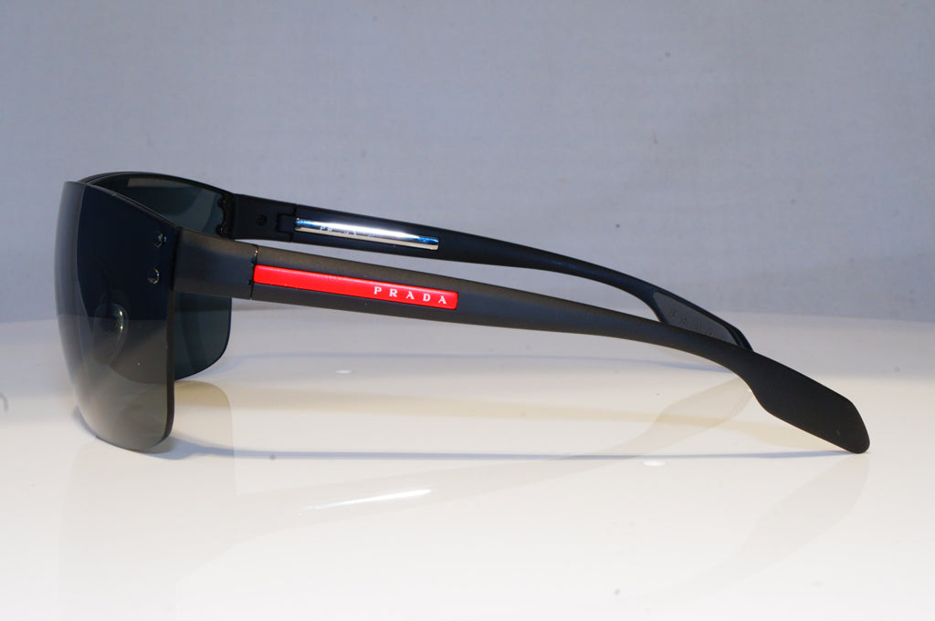 PRADA Mens Designer Sunglasses Black Shield SPS 52Q 1AB-1A1 19526
