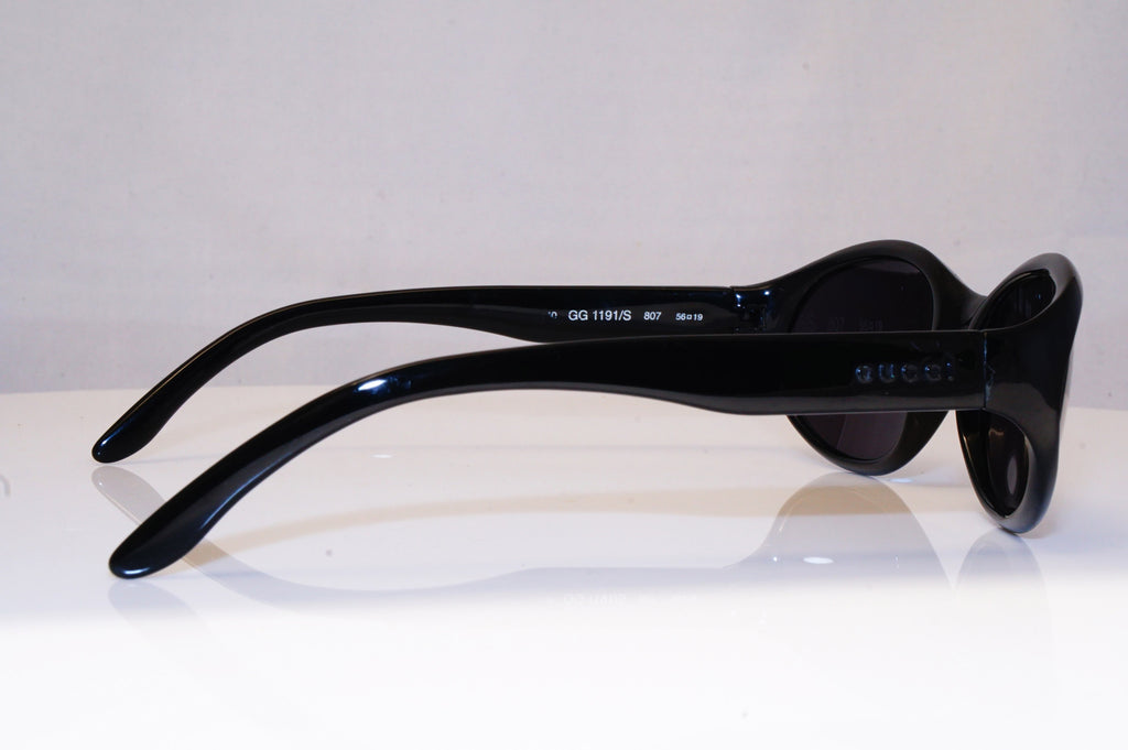 GUCCI Mens Vintage 1990 Designer Sunglasses Black Oval GG 1191 807 17530