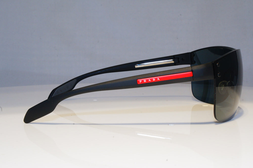 PRADA Mens Designer Sunglasses Black Shield SPS 52Q 1AB-1A1 19526