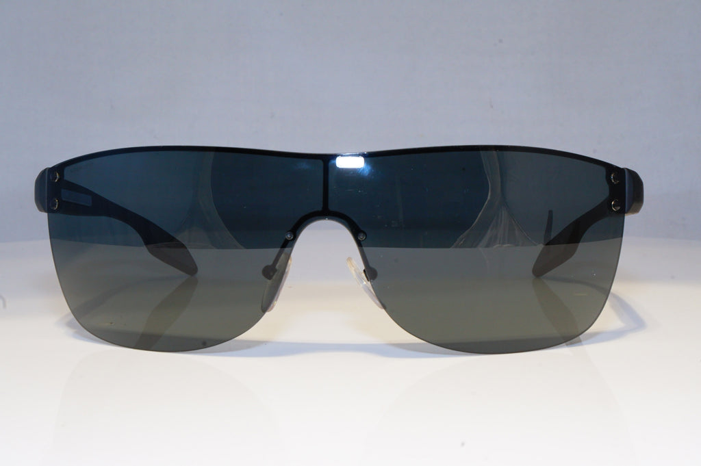 PRADA Mens Designer Sunglasses Black Shield SPS 52Q 1AB-1A1 19526