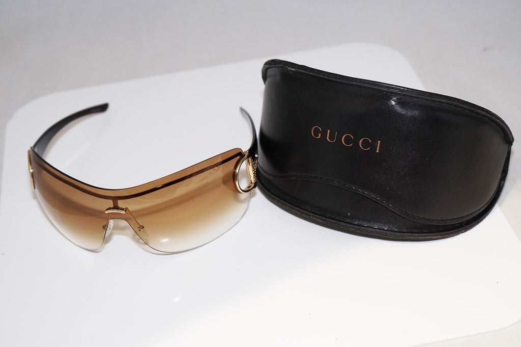 GUCCI 1990 Vintage Mens Designer Sunglasses Gold Wrap GG 2653 000DE 16612