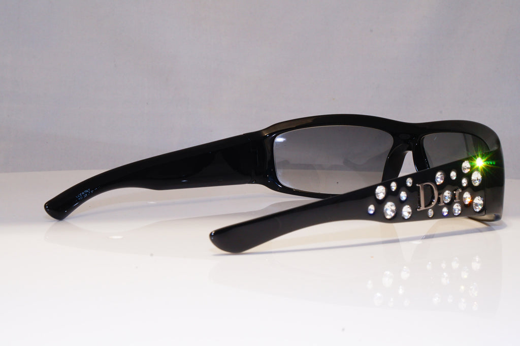 CHRISTIAN DIOR Womens Diamante Vintage Sunglasses Black SPARKLING 3 D28LE 17890