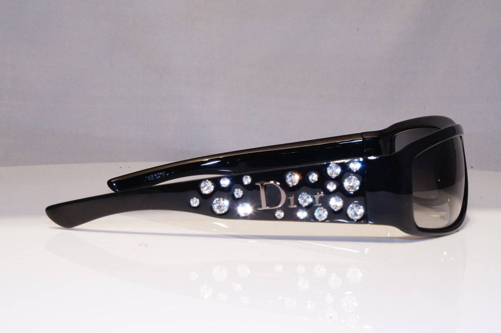 CHRISTIAN DIOR Womens Diamante Vintage Sunglasses Black SPARKLING 3 D28LE 17890