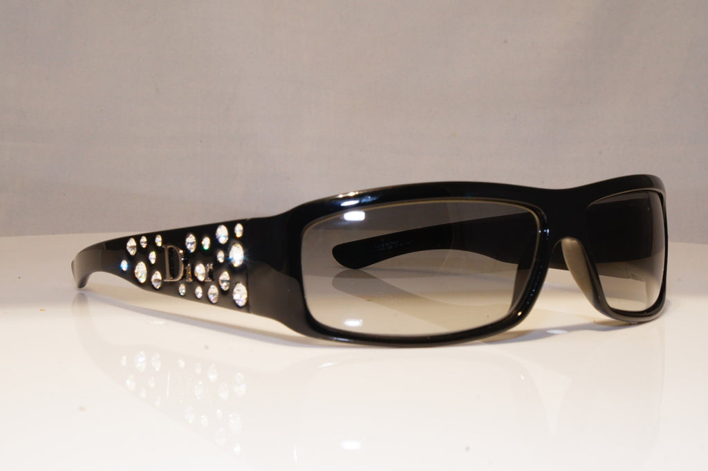 CHRISTIAN DIOR Womens Diamante Vintage Sunglasses Black SPARKLING 3 D28LE 17890