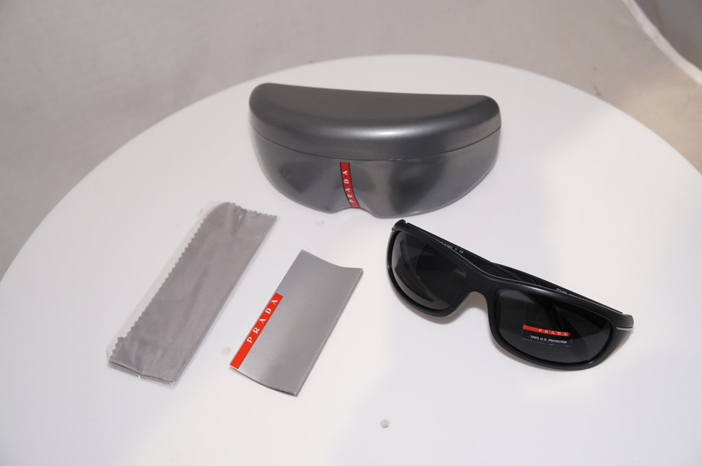 PRADA Mens Designer Sunglasses Black Wrap SPS 02N 1BO-1A1 18554