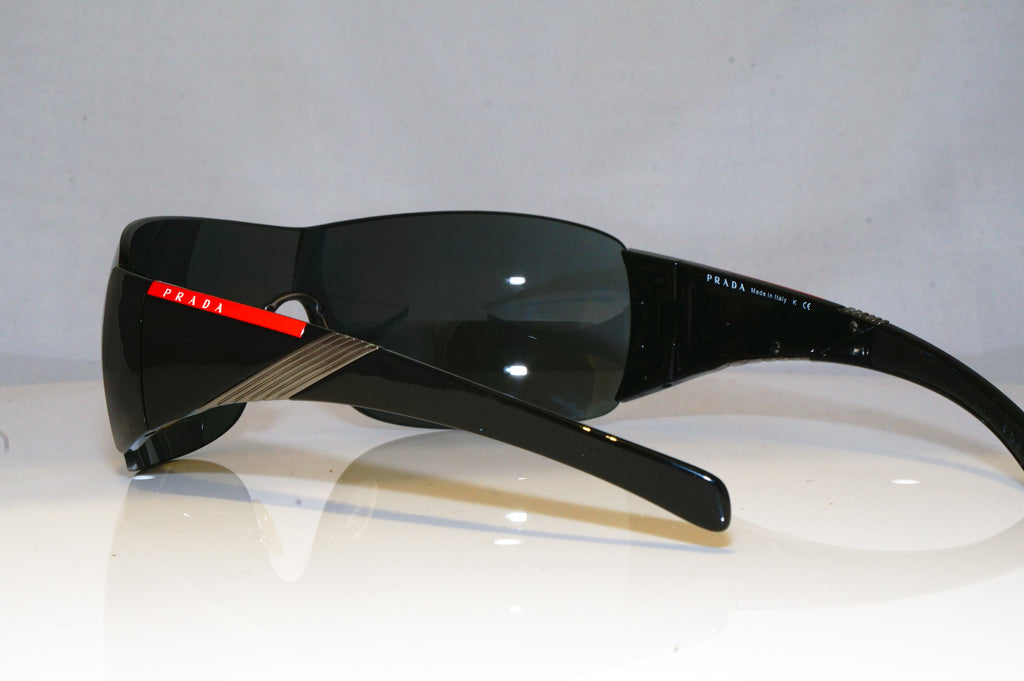 PRADA Mens Designer Sunglasses Black Shield SPS 07H 1AB-1A1 17214