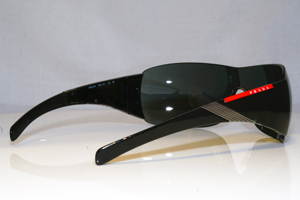 PRADA Mens Designer Sunglasses Black Shield SPS 07H 1AB-1A1 17214