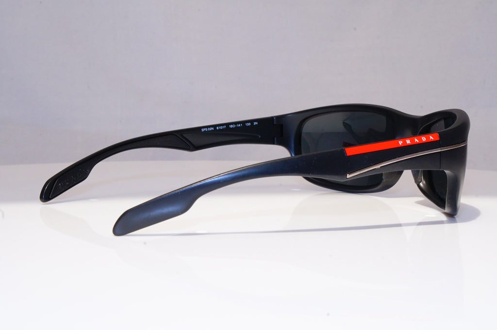 PRADA Mens Designer Sunglasses Black Wrap SPS 02N 1BO-1A1 18554