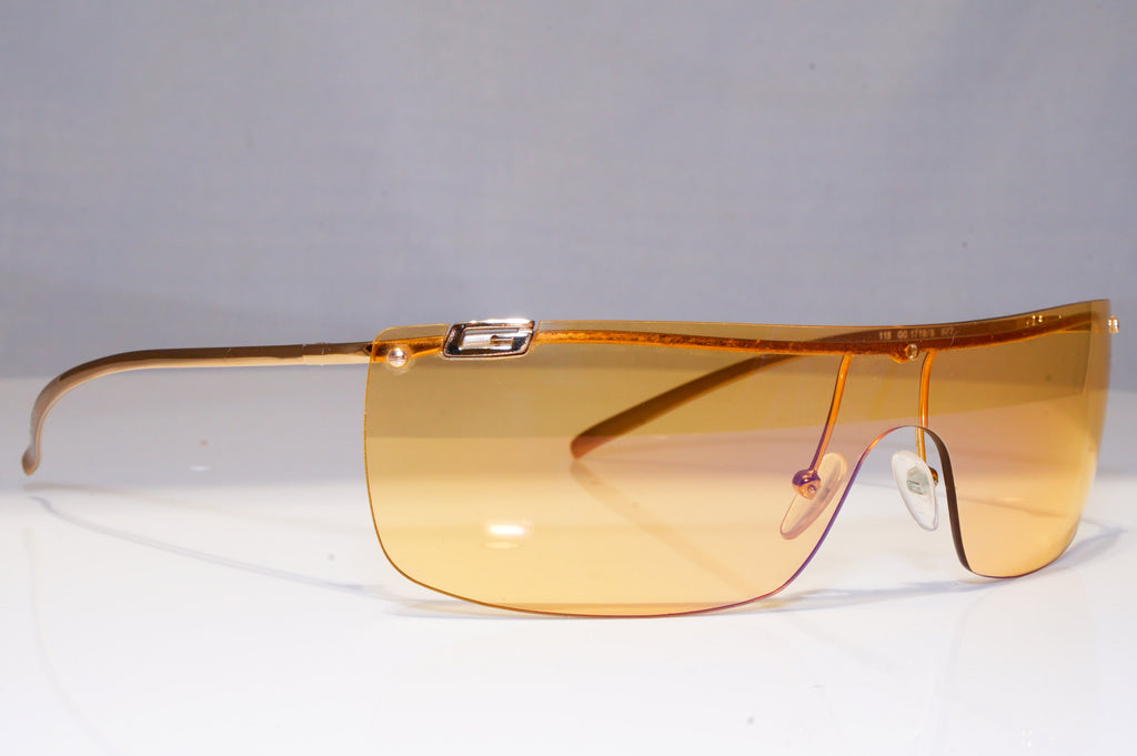 GUCCI Mens Womens Vintage 1990 Designer Sunglasses Gold Shield GG 1719 577 17889