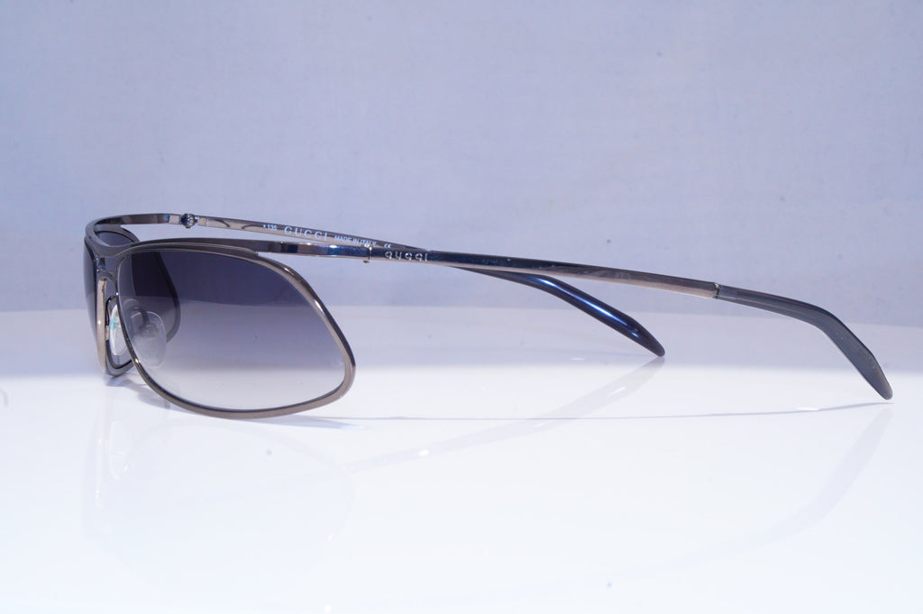 GUCCI Mens Vintage 1990 Designer Sunglasses Silver Wrap GG 1672 831BD 18550